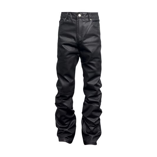 Designer Zip Black Roxed Pants Denim